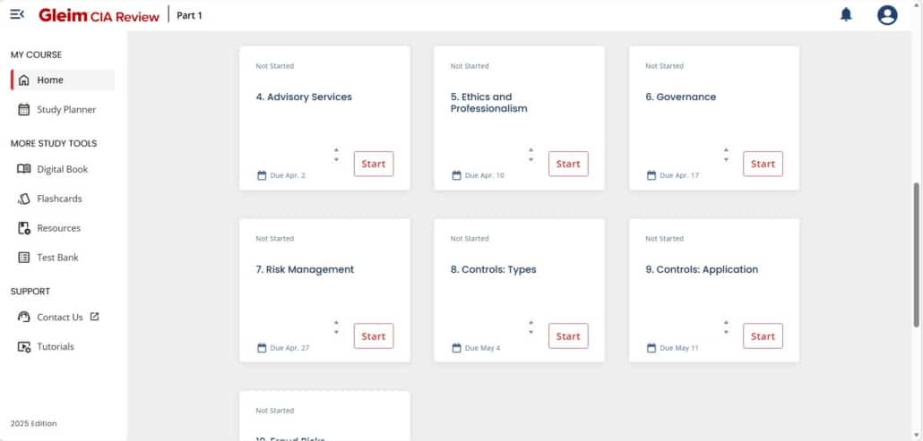 Gleim CIA Review study tool